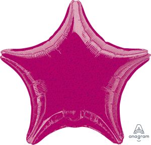18" Dazzler Fuchsia Star (non-packaged) Balloon