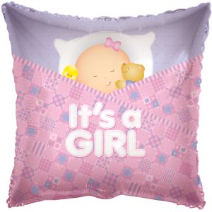 18" Baby Girl Sleeping Balloon
