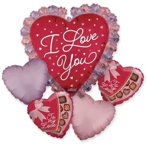 Bouquet I Love You Dusty Rose Bouquet Matte Balloon