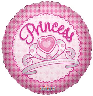 18" Princess Tiara Pink Balloon