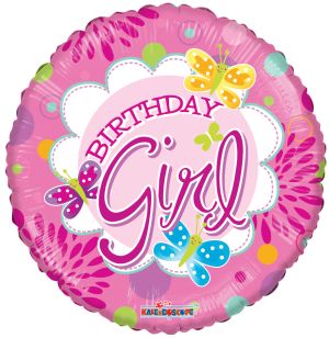 18" Birthday Juvenile Girl Balloon