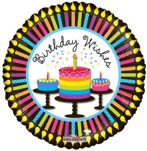 09" Birthday Cupcakes & Candles Balloon