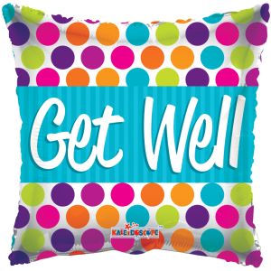 18" Get Well Dots Pattern Balloon