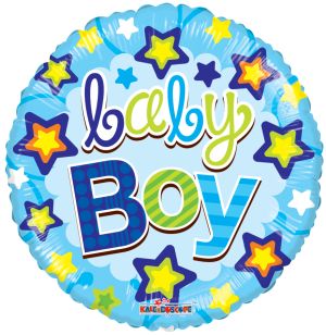 18" Baby Boy Stars Gellibean Balloon
