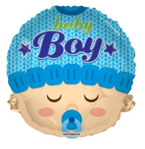 18" Shape Baby Boy Head Balloon