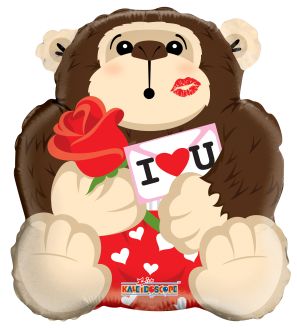 18" Shape Gorilla In Love Balloon