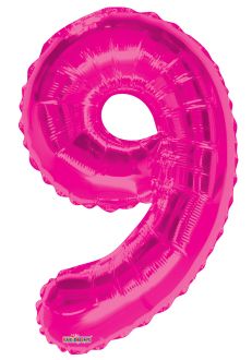 34" Pink Number 9 Balloon