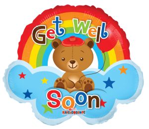 14" Get Well Rainbow Mini Shape Balloon