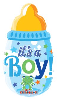 CI: 14" Baby Bottle Boy Balloon