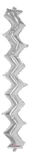 44" Zig Zag Wall Silver Balloon