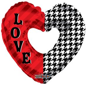 09" Love Pattern Shape Balloon