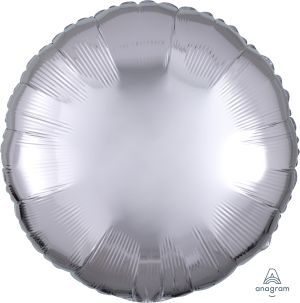 18" Metallic Silver Circle Balloon