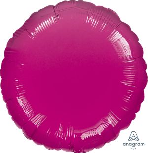 18" Metallic Fuchsia Circle (non-packaged) Balloon