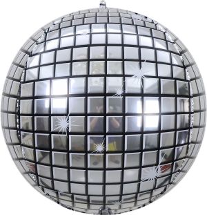 Orb 08" Silver Disco Balloon