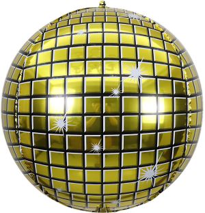 Orb 08" Gold Disco Balloon