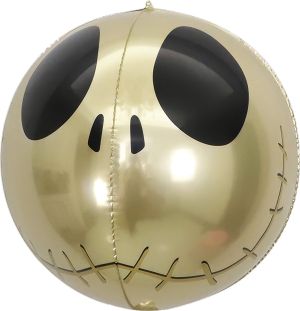 Orb 16" Skull Gold Balloon