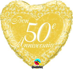 18" Bon 50e Anniversaire Balloon