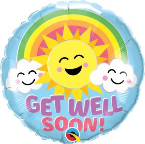 18" Get Well Soon Sunny Smiles Balloon