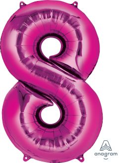 34" Pink Number 8 Balloon