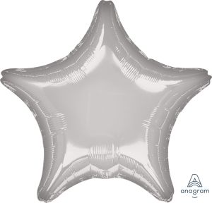 18" Metallic Silver Star Balloon