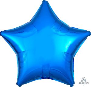 18" Metallic Blue Star Balloon
