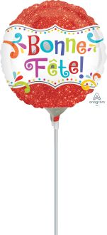 09" Bonne Fete Sparkle Balloon