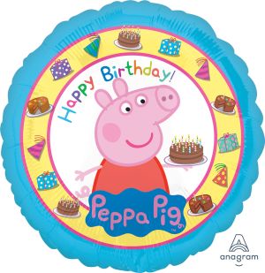 18" Peppa Pig Happy Birthday Balloon