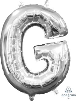 16" Silver Letter G Balloon