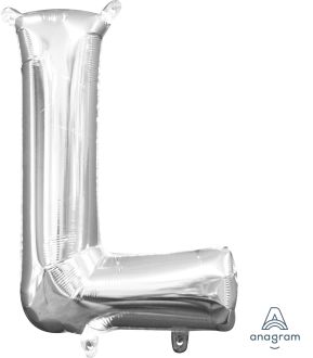 16" Silver Letter L Balloon