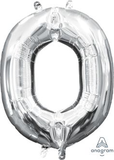 16" Silver Letter O Balloon