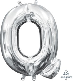 16" Silver Letter Q Balloon