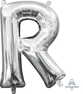 16" Silver Letter R Balloon