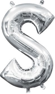 16" Silver Letter S Balloon