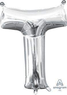 16" Silver Letter T Balloon