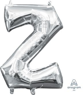 16" Silver Letter Z Balloon