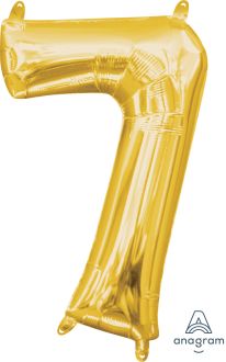 16" Gold Number 7 Balloon