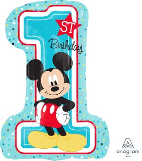 SuperShape Mickey 1st Birthday Balloon