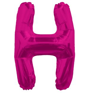 14" Pink Letter H Balloon