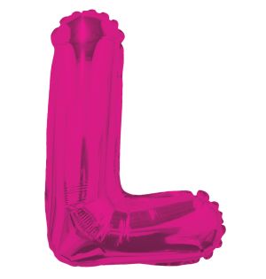 14" Pink Letter L Balloon