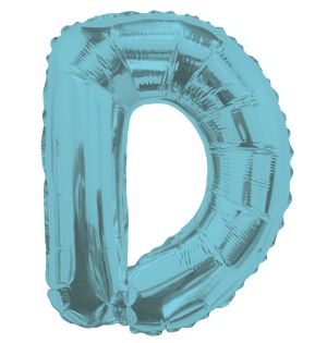 14" Light Blue Letter D Balloon