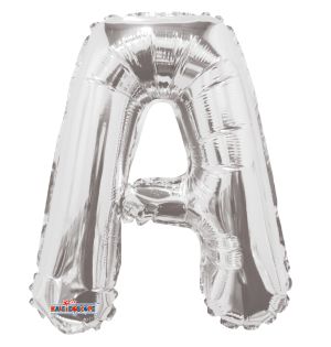 14" Silver Letter A Balloon