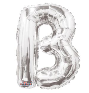 14" Silver Letter B Balloon