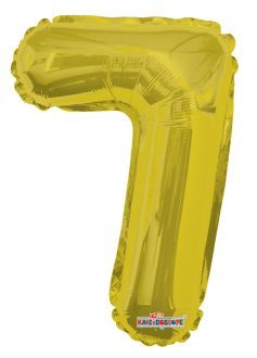 14" Gold Number 7 Balloon