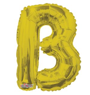 14" Gold Letter B Balloon