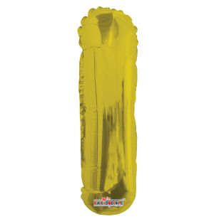 14" Gold Letter I Balloon