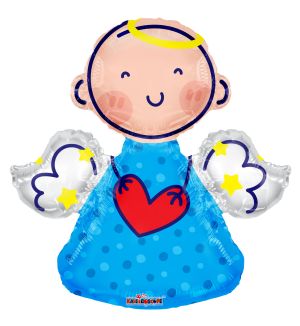 28" Blue Angel Shape Balloon