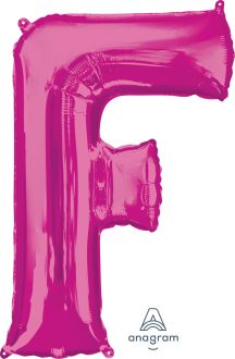 34" Pink Letter F Balloon