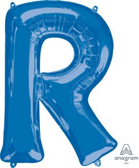 34" Blue Letter R Balloon