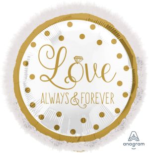 SuperShape Sparkling Gold Wedding (non-packaged) Balloon
