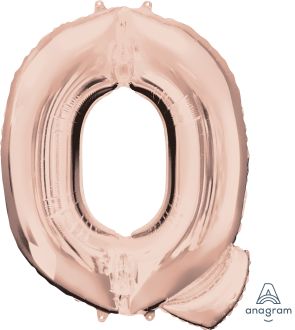 34" Rose Gold Letter Q Balloon